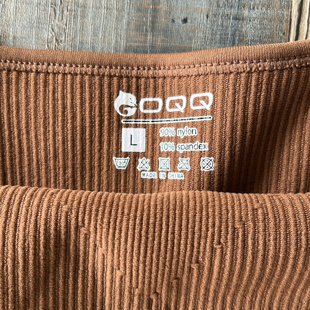 Brown Ribbed Knit Body Suit - Picture 2 of 3